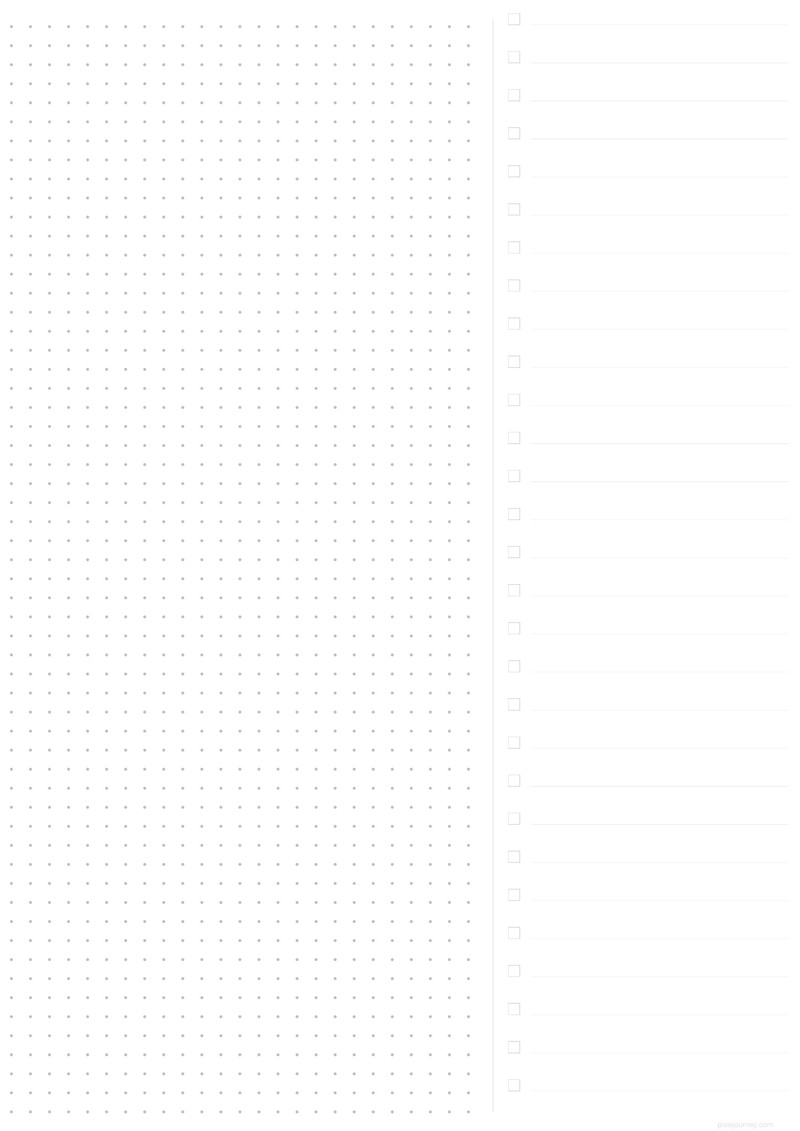 Free to-do list printable with dot grid for bullet journal A4 size