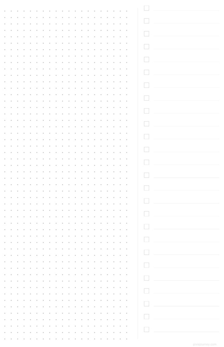 Todo + dot grid Half Letter